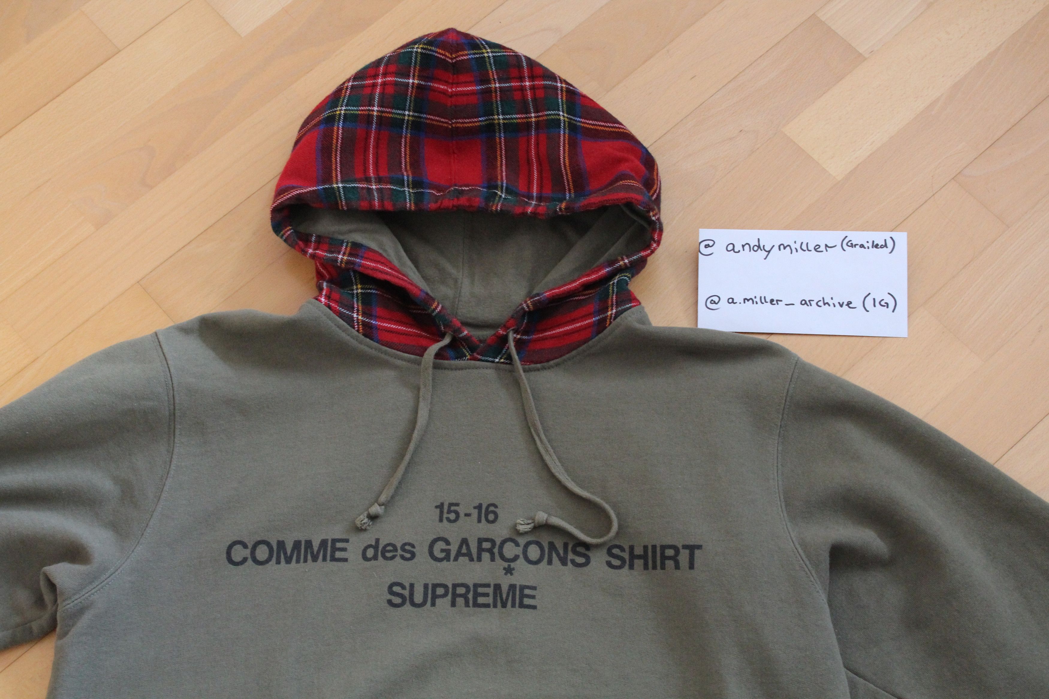 人気 supreme cdg パーカー 15-16