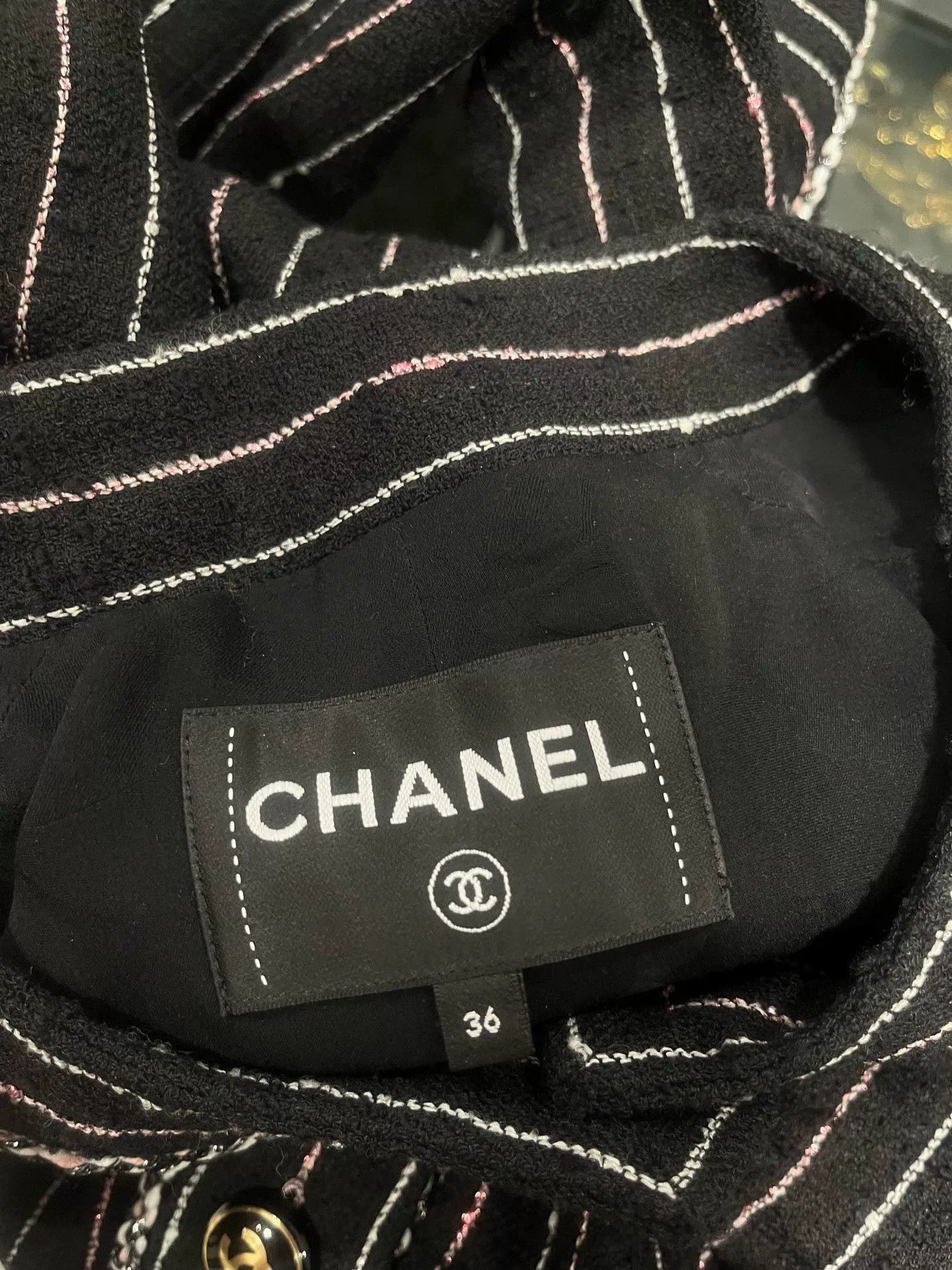 Chanel Chanel 23p Black Vertical Stripe Jacket Size US M / EU 48-50 / 2 - 3 Thumbnail