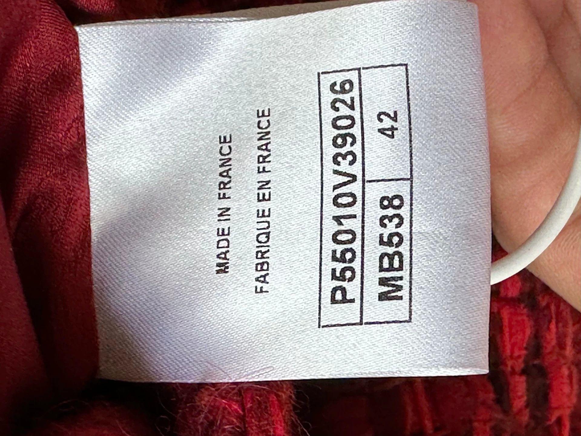 Chanel Chanel Red Tweed Mid-Length Coat FR42 Size US L / EU 52-54 / 3 - 4 Thumbnail