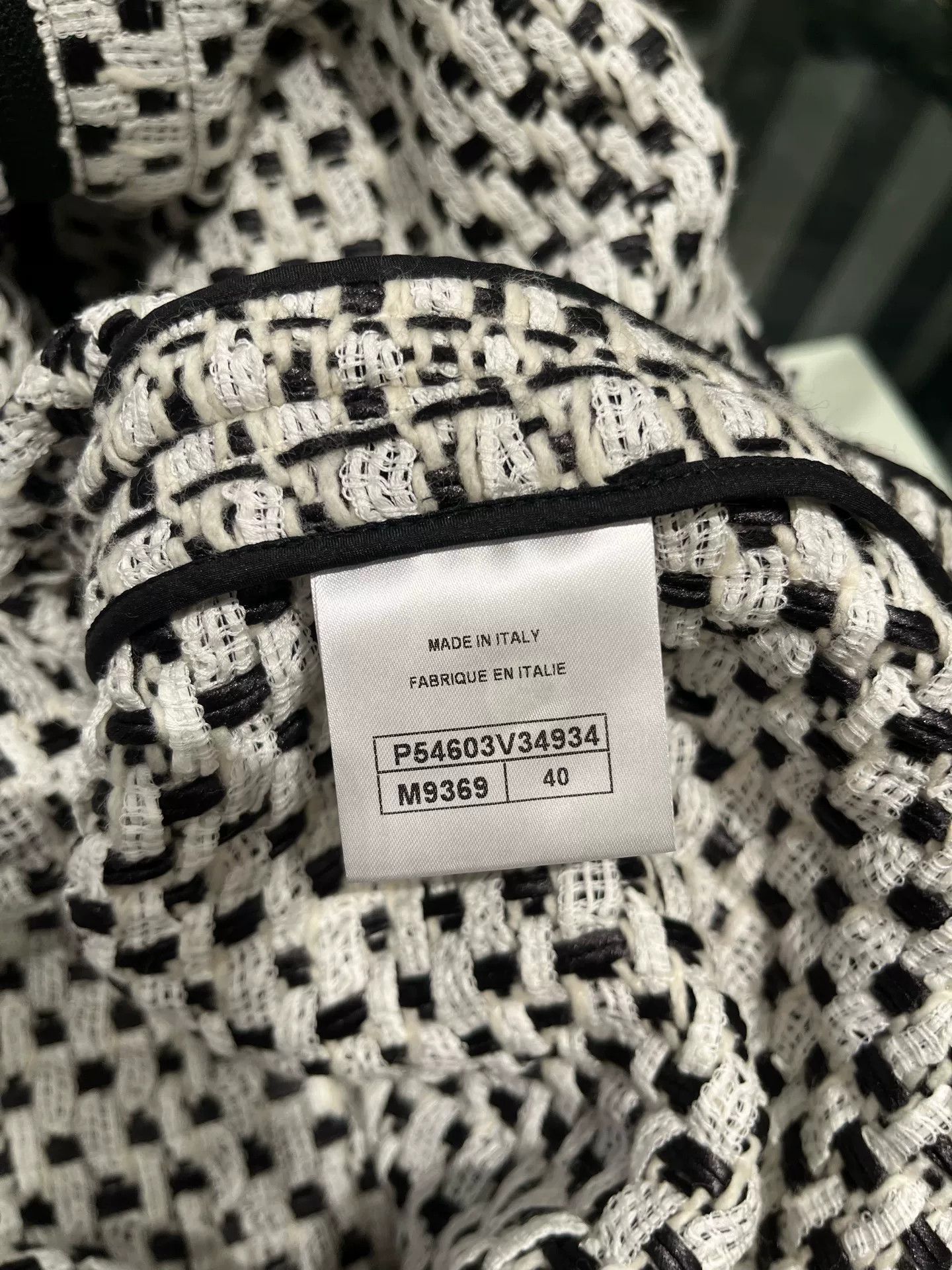 Chanel 2016 Knit Plaid Black White Vest