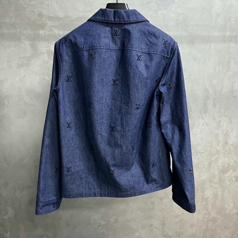 Louis Vuitton Louis Vuitton Blue Denim Logo Shirt Size US S / EU 44-46 / 1 - 2 Thumbnail