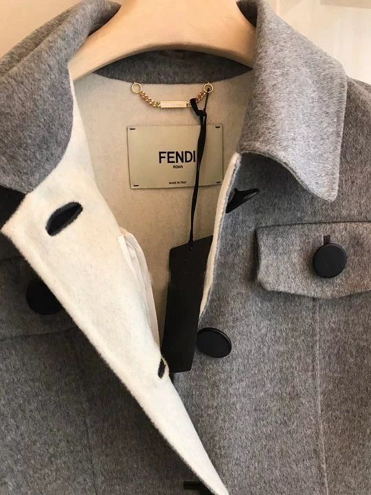 Fendi fendi gray mink and cashmere coat Size US M / EU 48-50 / 2 - 2 Thumbnail
