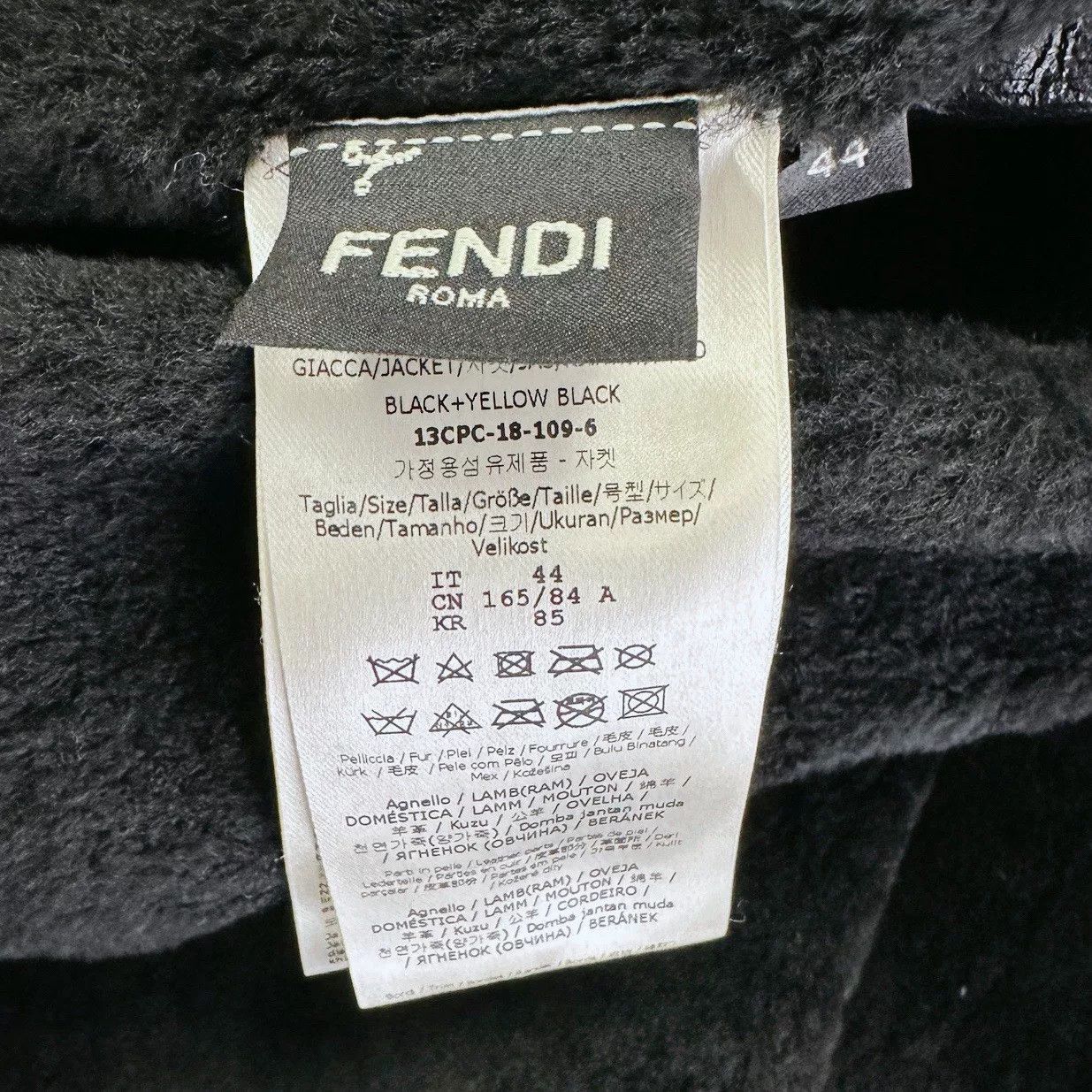 Fendi Fendi Black Monster Double-Sided Sheepskin Jacket Size US M / EU 48-50 / 2 - 7 Thumbnail