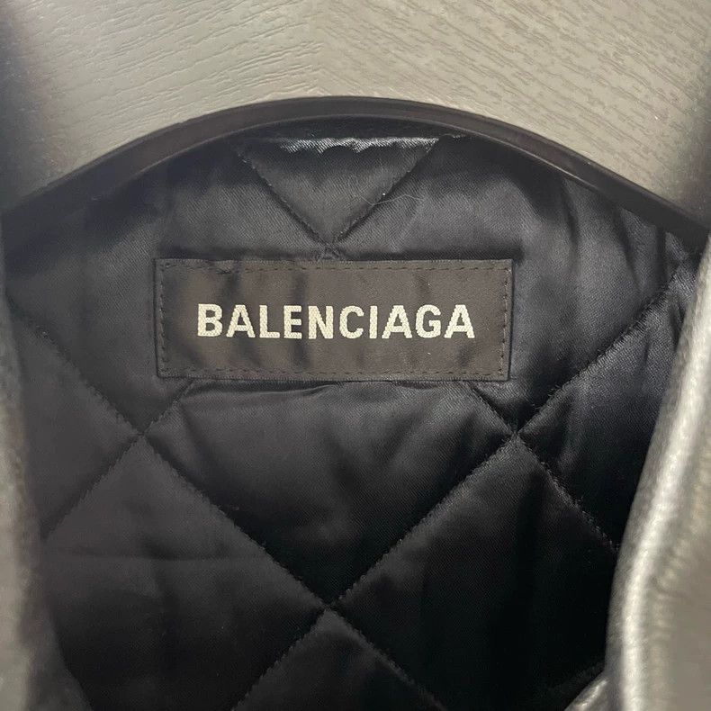 Balenciaga Balenciaga Logo Leather Biker Jacket Size US M / EU 48-50 / 2 - 3 Thumbnail