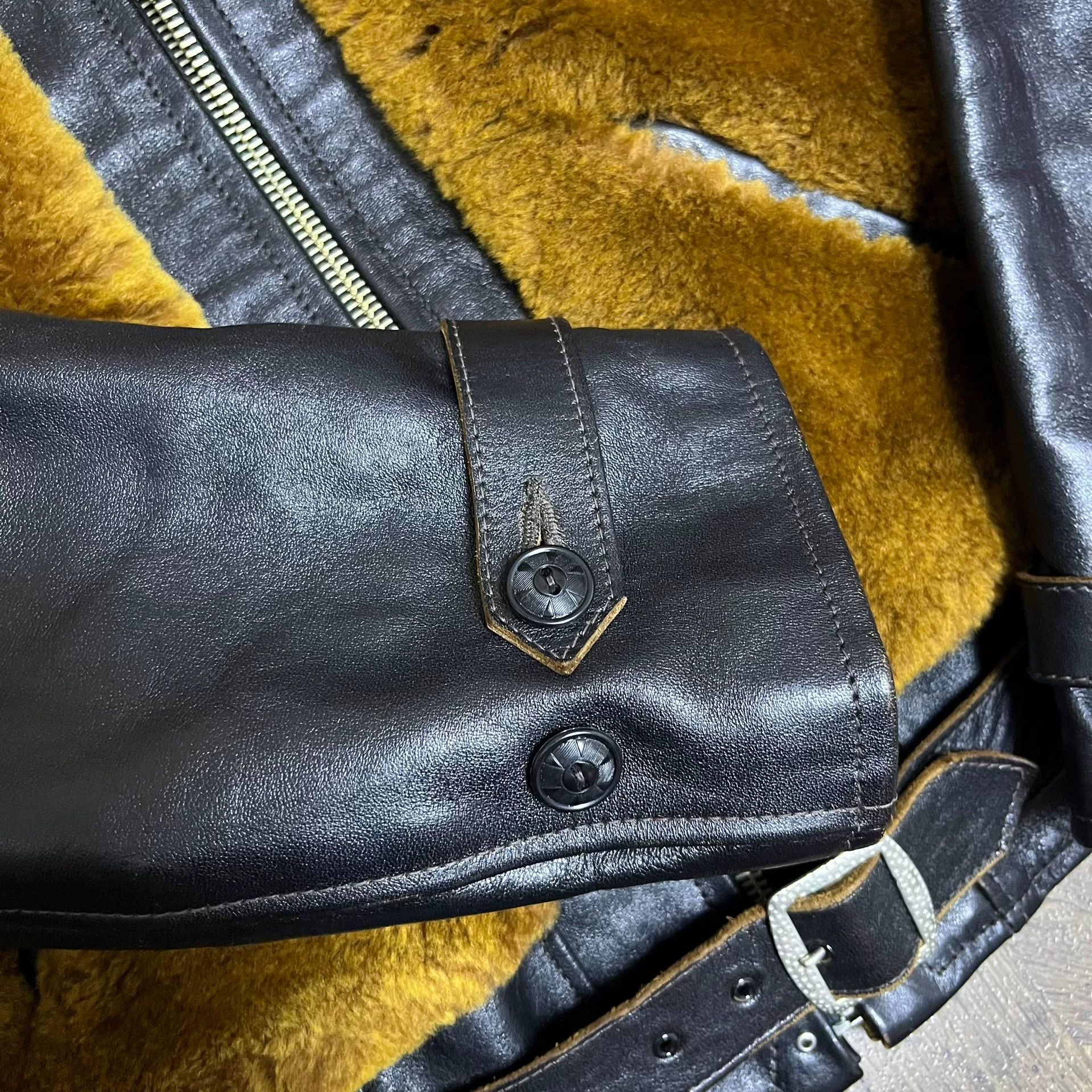 The Real McCoy's The Real McCoy Brown Bear Leather Jacket Size US S / EU 44-46 / 1 - 6 Thumbnail
