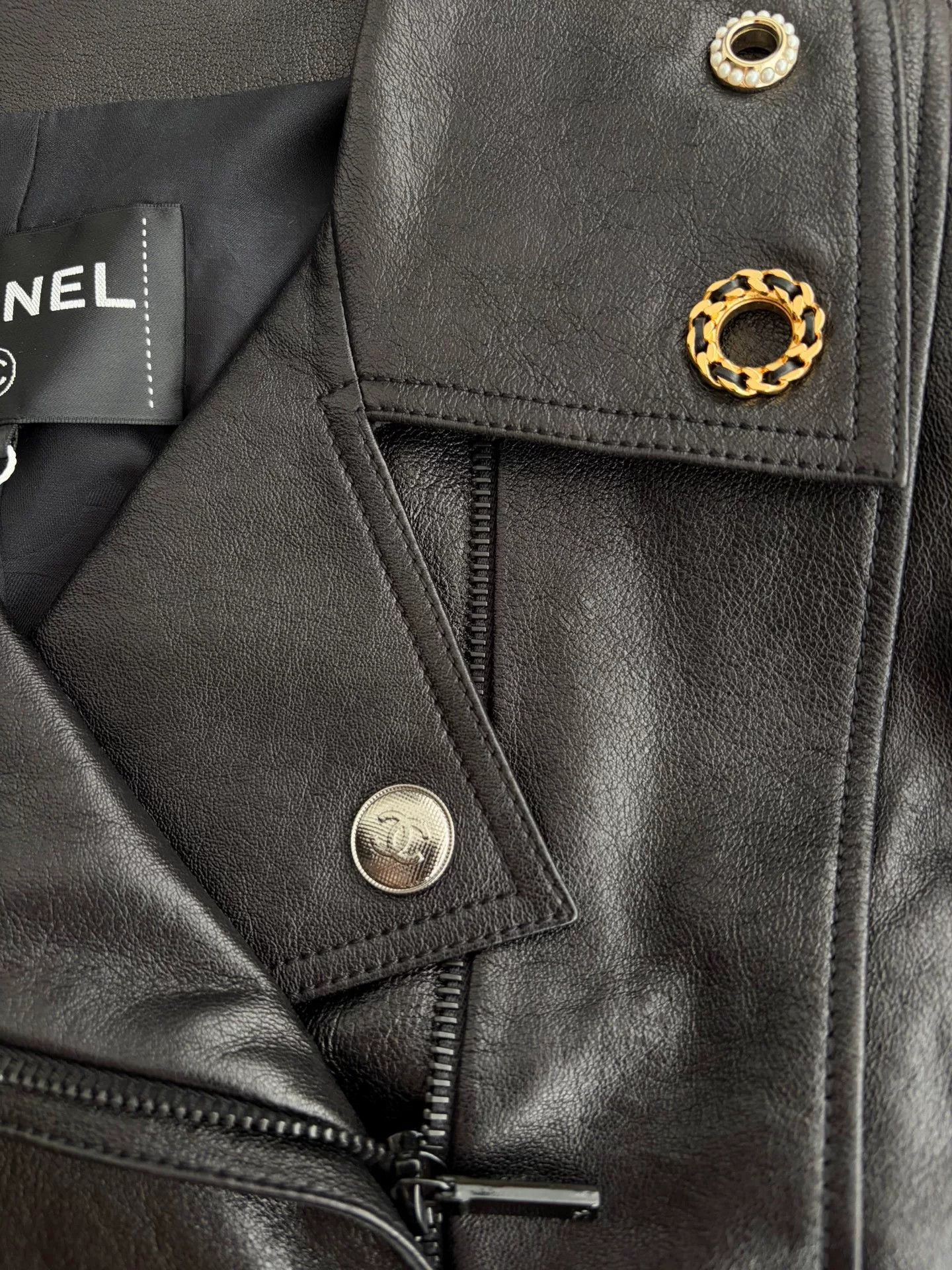 Chanel Chanel 22p Leather Moto Jacket Size US M / EU 48-50 / 2 - 3 Thumbnail