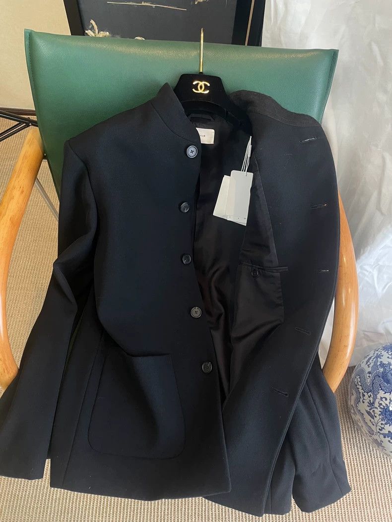 The Row The Row Mandarin Collar Wool Jacket Size US S / EU 44-46 / 1 - 8 Thumbnail