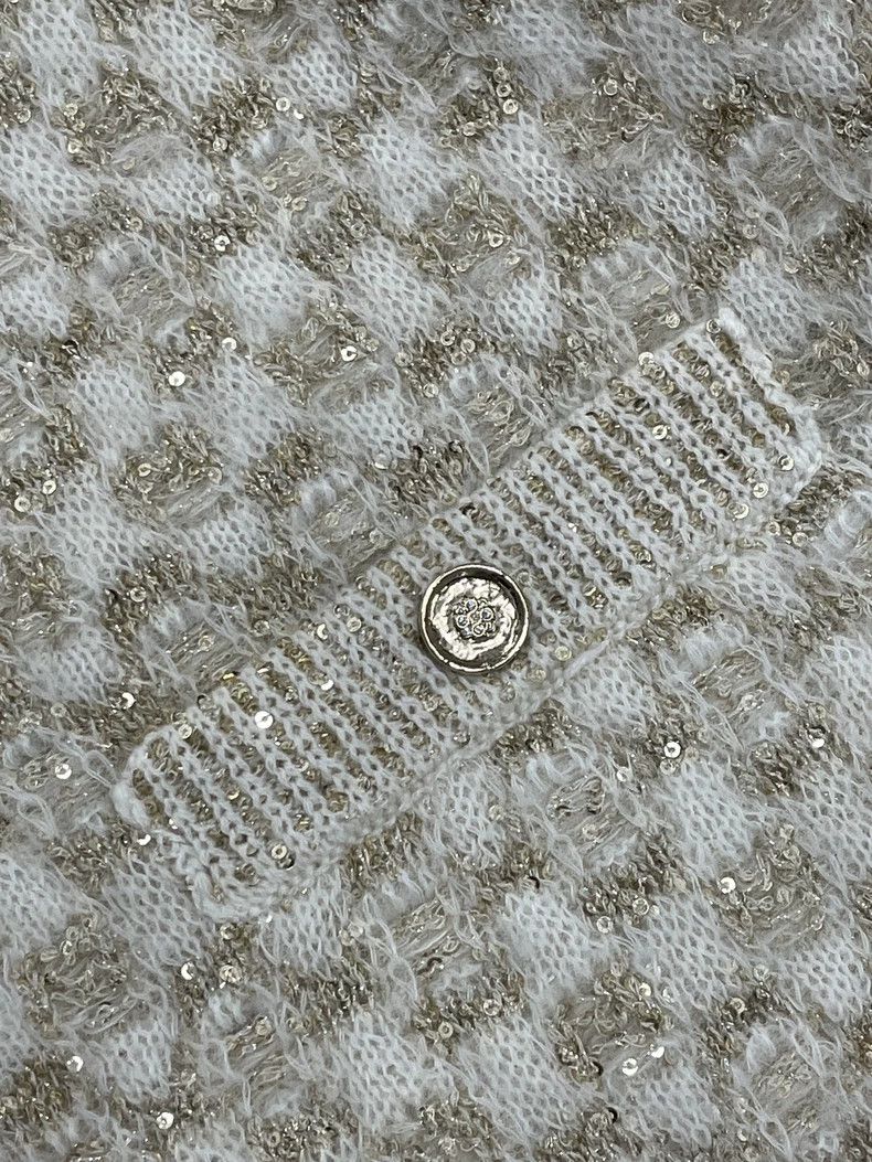 Chanel Chanel 23B Sequin Knit Cardigan Size US M / EU 48-50 / 2 - 2 Thumbnail