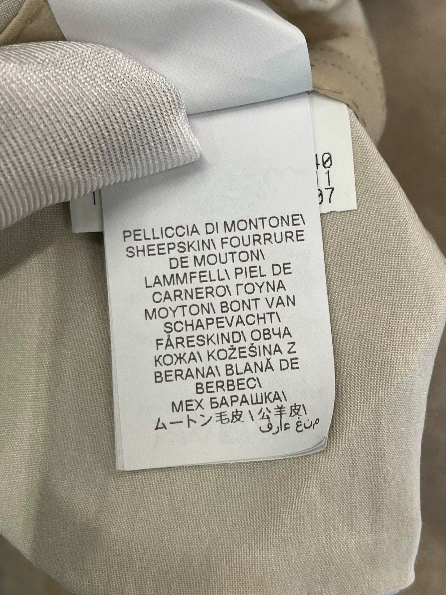 Brunello Cucinelli Brunello Cucinelli Beige Shearling Coat Size US XL / EU 56 / 4 - 4 Thumbnail