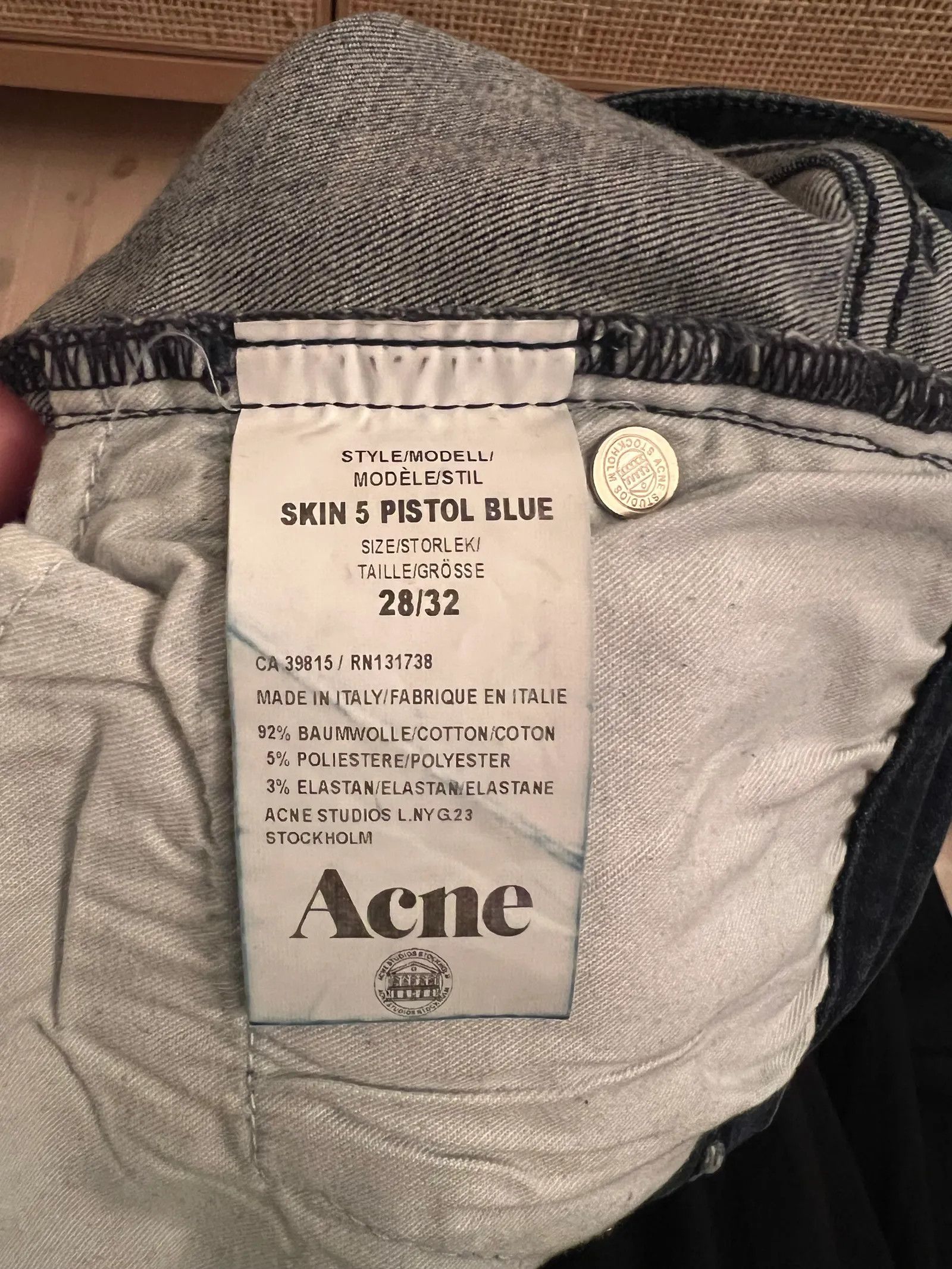 Acne Studios Acne Studios Skin 5 Pistol Blue Jeans Size 28" / US 6 / IT 42 - 4 Thumbnail