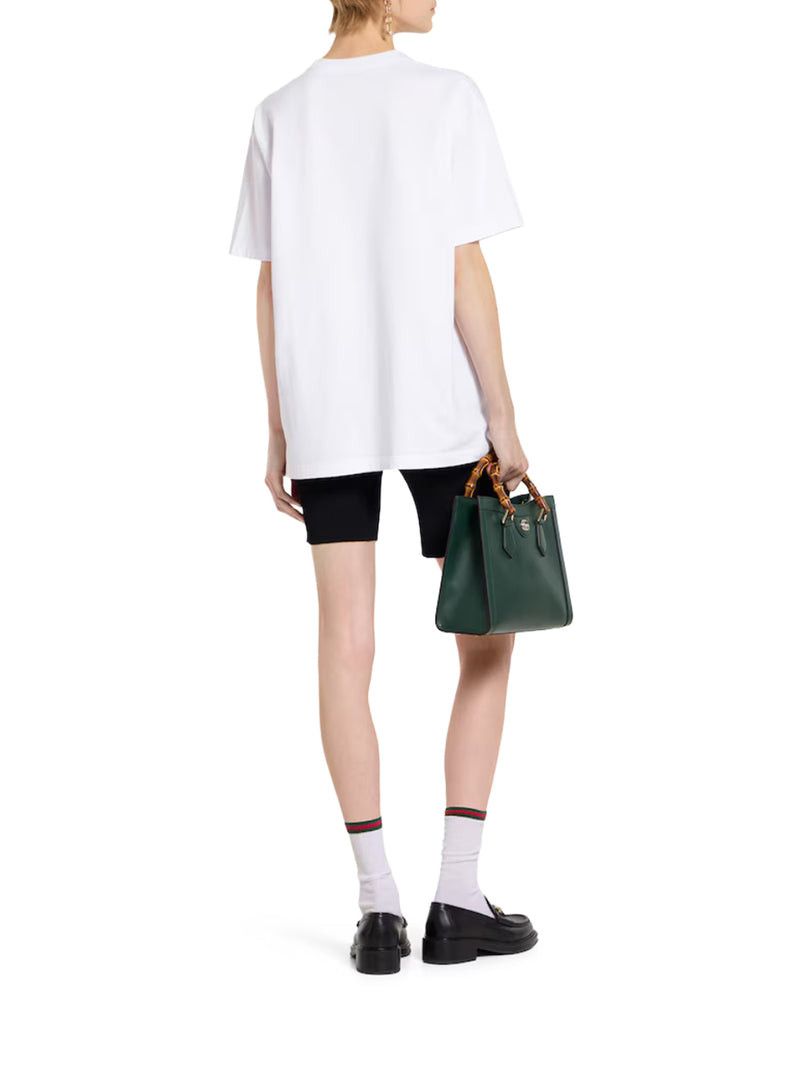 Gucci WHITE JERSEY T-SHIRT WITH EMBROIDERY Size S / US 4 / IT 40 - 3 Thumbnail