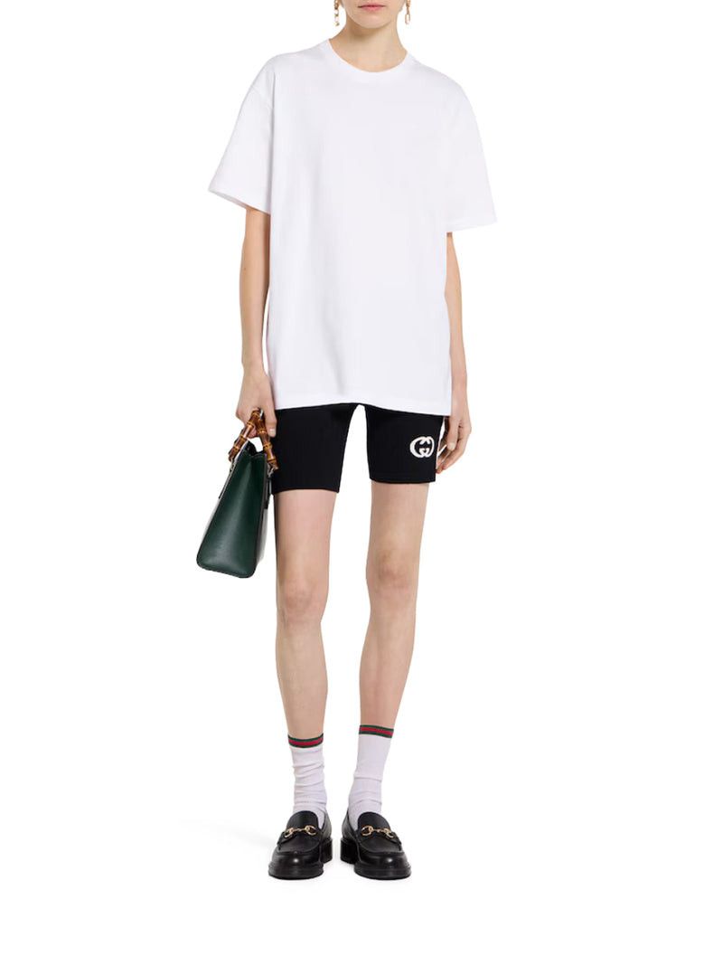 Gucci WHITE JERSEY T-SHIRT WITH EMBROIDERY Size M / US 6-8 / IT 42-44 - 2 Thumbnail
