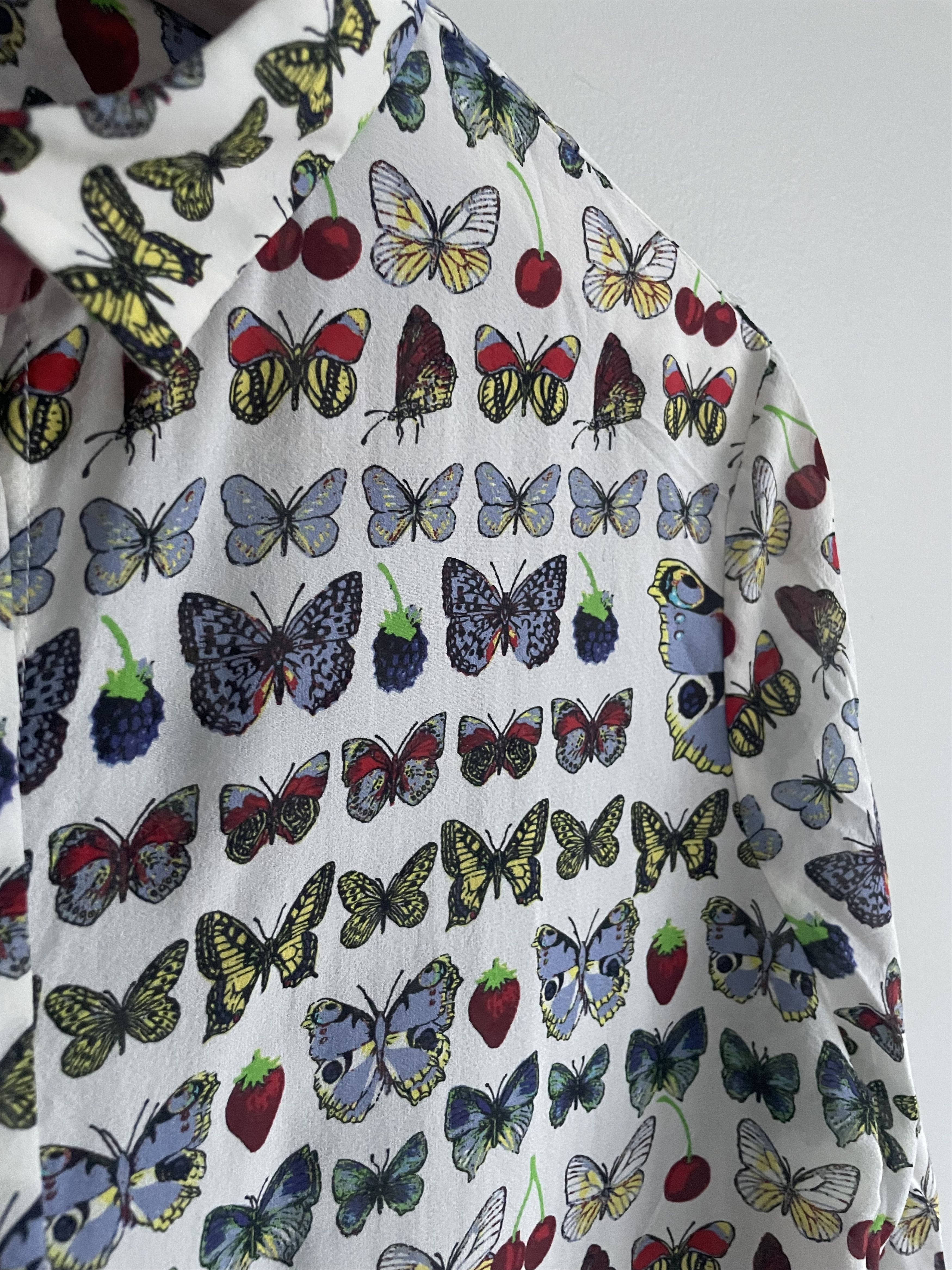 Versace Versace Butterfly silk blouse Blouse Size XS / US 0-2 / IT 36-38 - 5 Thumbnail