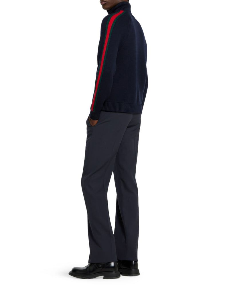 Gucci WOOL JACKET WITH ZIP AND SIDE WEB BAND Size US M / EU 48-50 / 2 - 3 Thumbnail