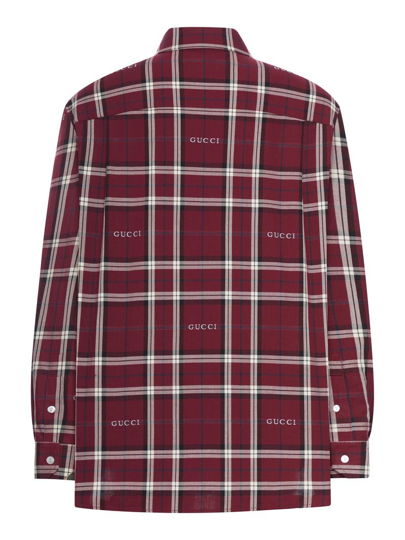Gucci JACQUARD COTTON TARTAN SHIRT Size US M / EU 48-50 / 2 - 2 Thumbnail