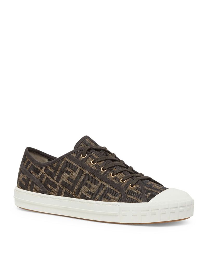 Fendi DOMINO LOW TOP SNEAKER IN FF FABRIC Size US 7 / IT 37 - 3 Thumbnail