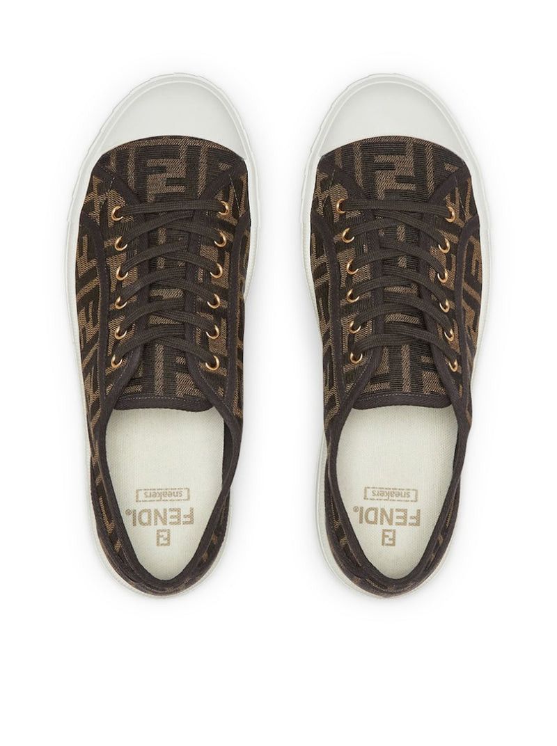 Fendi DOMINO LOW TOP SNEAKER IN FF FABRIC Size US 7 / IT 37 - 5 Thumbnail