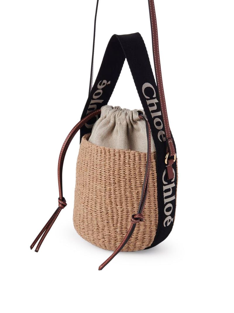 Chloe WOODY SMALL BASKET BAG IN NATURAL FIBERS Size ONE SIZE - 5 Thumbnail