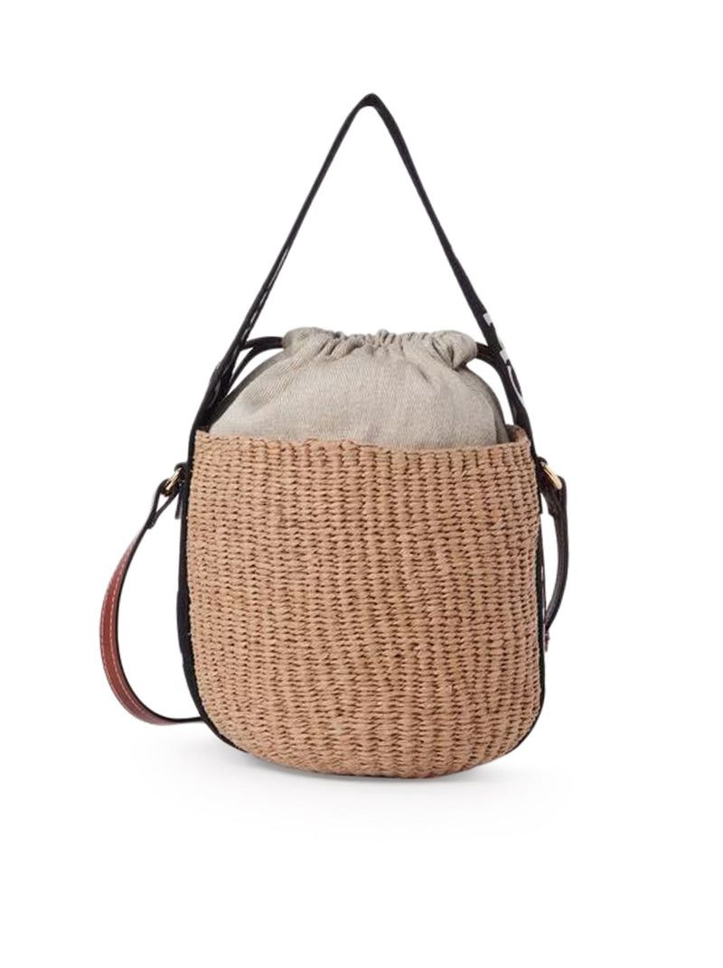 Chloe WOODY SMALL BASKET BAG IN NATURAL FIBERS Size ONE SIZE - 4 Thumbnail