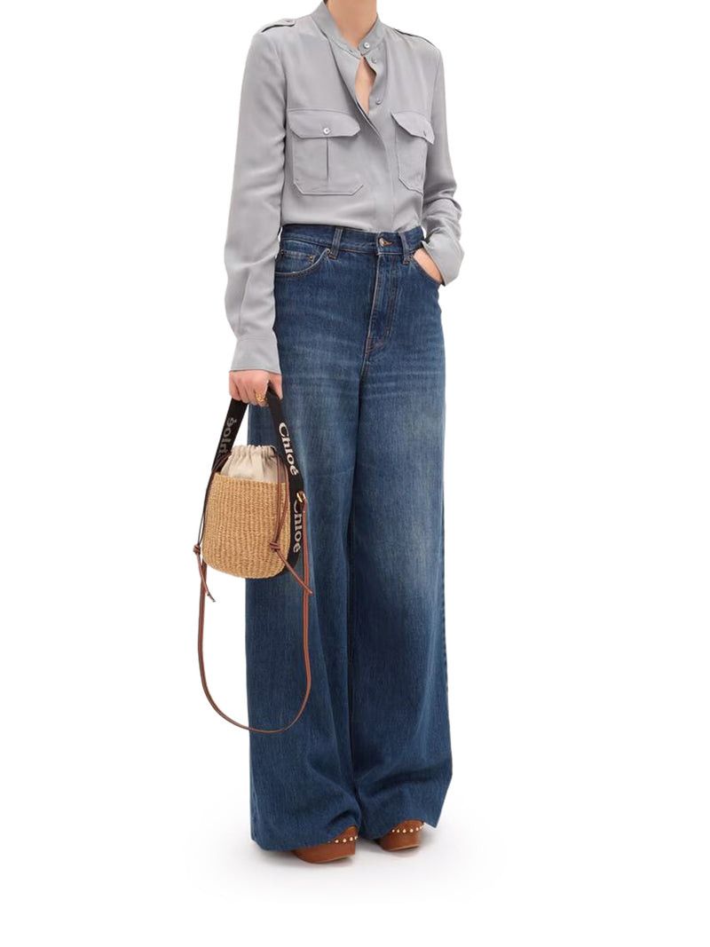 Chloe WOODY SMALL BASKET BAG IN NATURAL FIBERS Size ONE SIZE - 2 Thumbnail