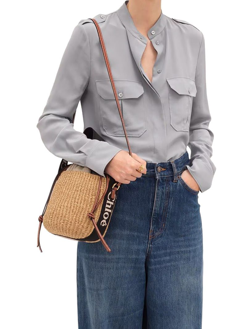 Chloe WOODY SMALL BASKET BAG IN NATURAL FIBERS Size ONE SIZE - 3 Thumbnail