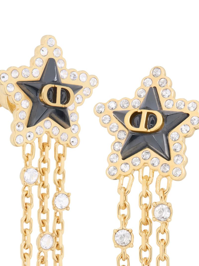 Dior PETIT CD LUCKY BAROQUE GOLD-TONE METAL EARRINGS Size ONE SIZE - 3 Thumbnail