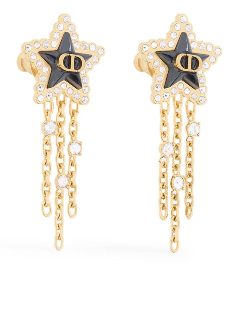 Dior PETIT CD LUCKY BAROQUE GOLD-TONE METAL EARRINGS Size ONE SIZE - 2 Thumbnail