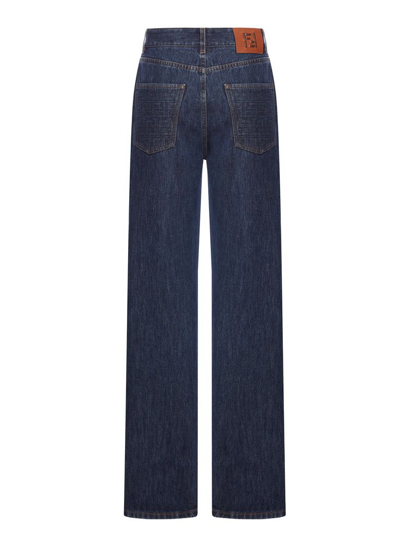 Fendi LONG DARK BLUE DENIM JEANS Size 28" / US 6 / IT 42 - 2 Thumbnail