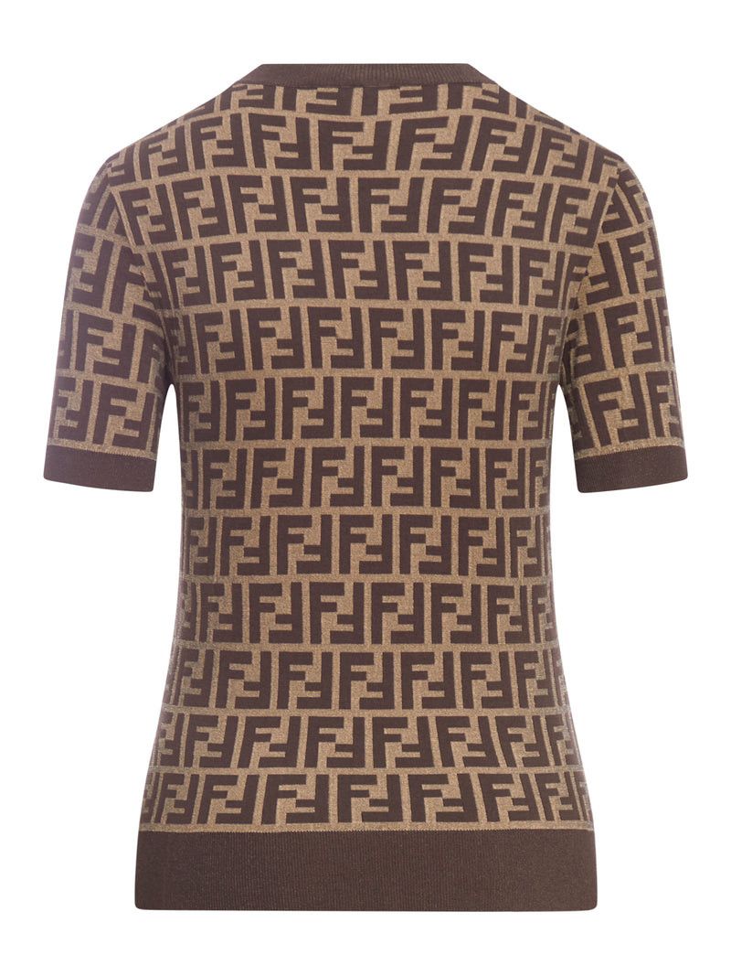 Fendi BROWN FF COTTON SWEATER Size M / US 6-8 / IT 42-44 - 2 Thumbnail