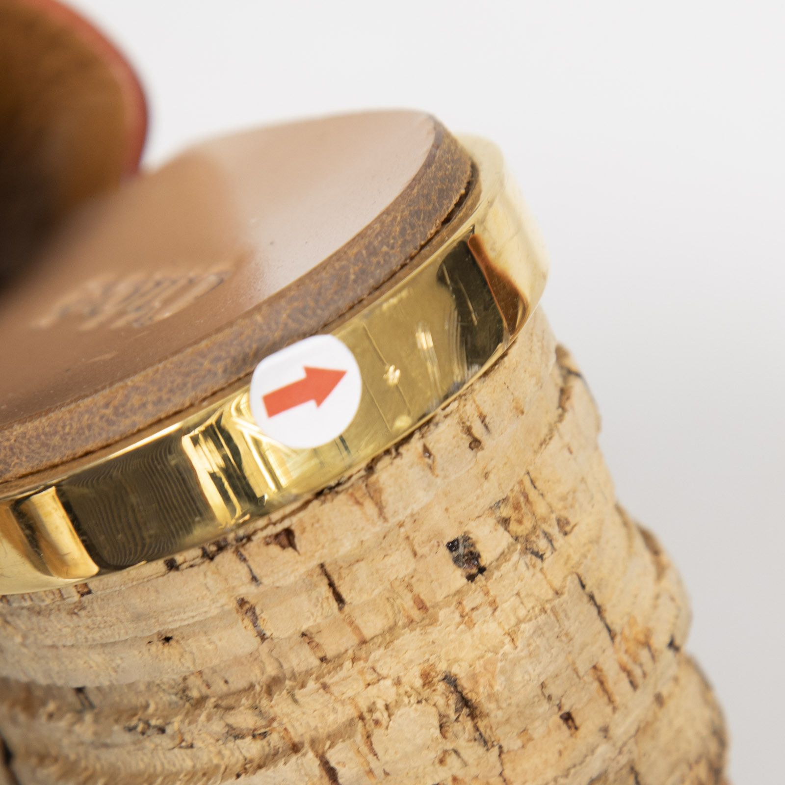 Brown Leather & Cork Wedge Sandals