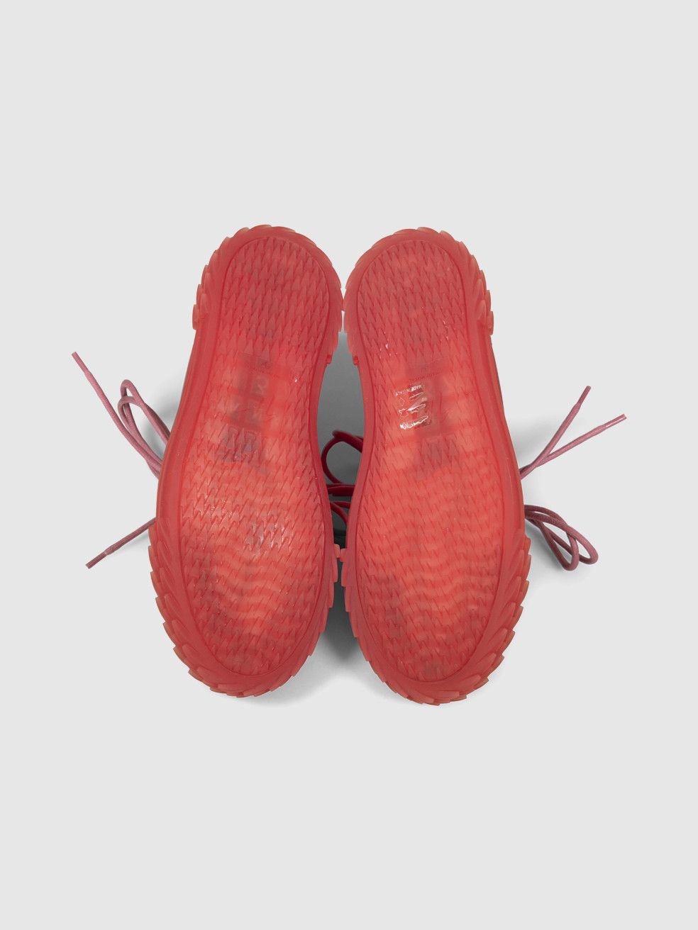 Giuseppe Zanotti Red Lace Up Blabber Trainers Size US 7 / IT 37 - 4 Thumbnail
