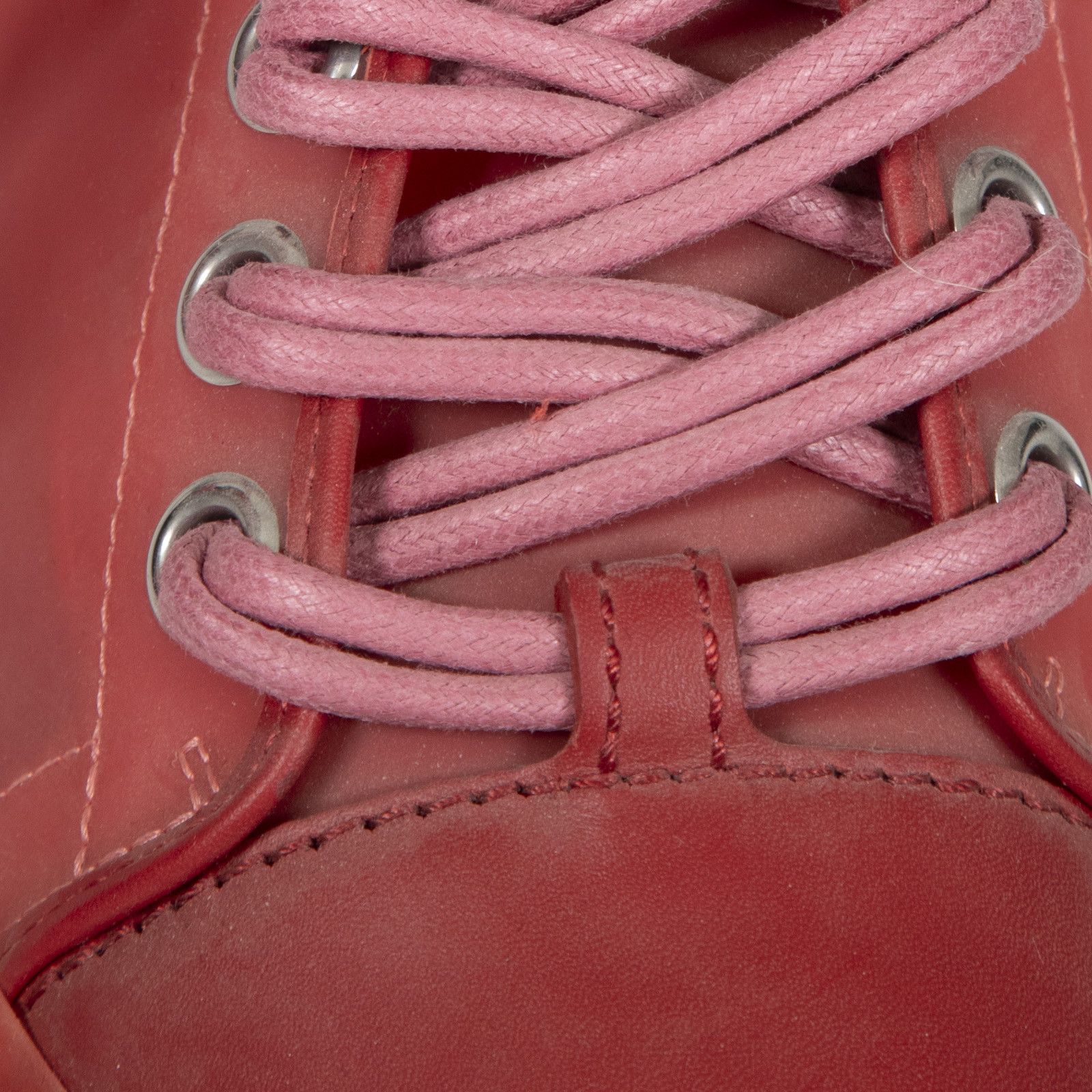 Giuseppe Zanotti Red Lace Up Blabber Trainers Size US 7 / IT 37 - 5 Thumbnail