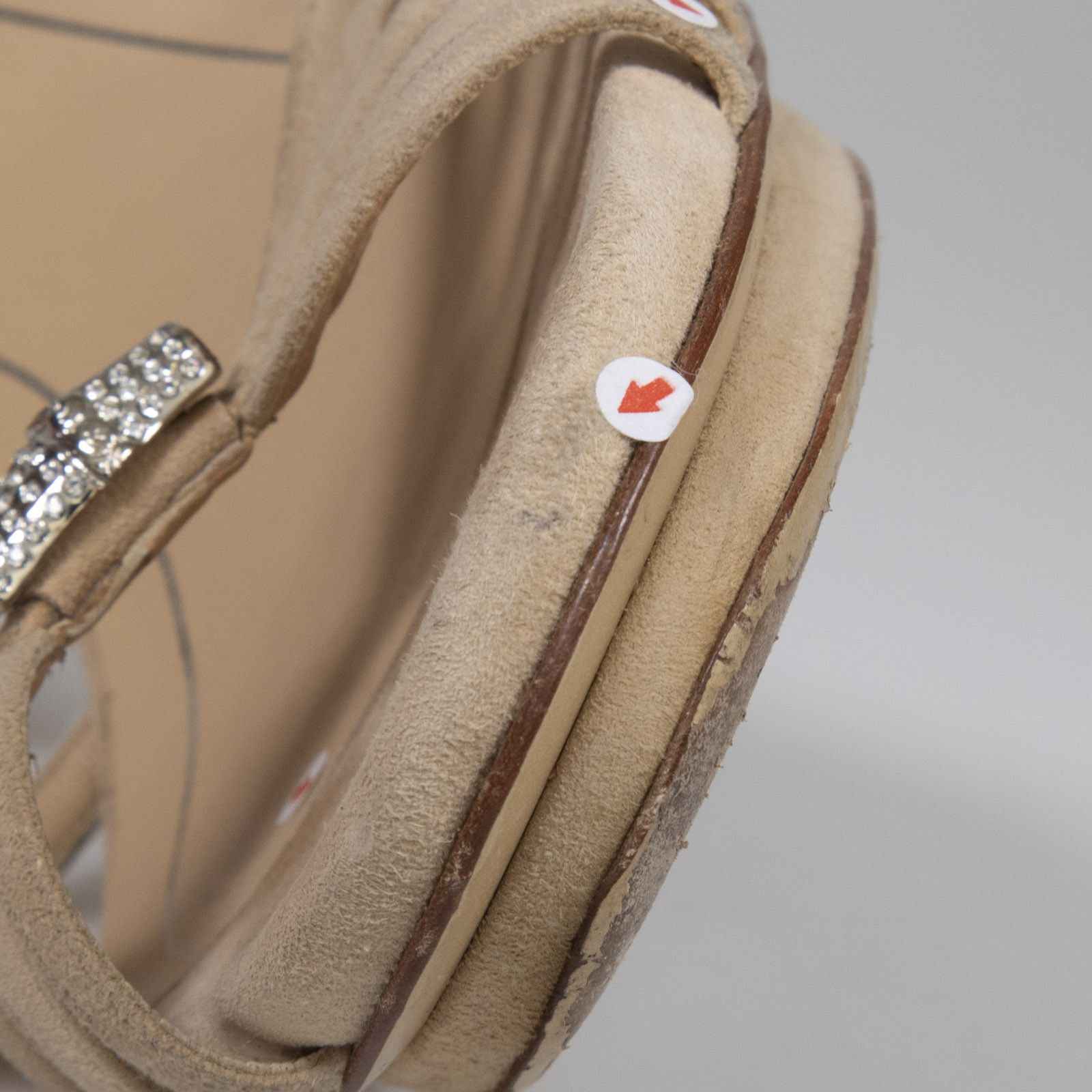 Gucci Beige Suede Gemstone Accent Sandals Size US 9.5 / IT 39.5 - 12 Thumbnail