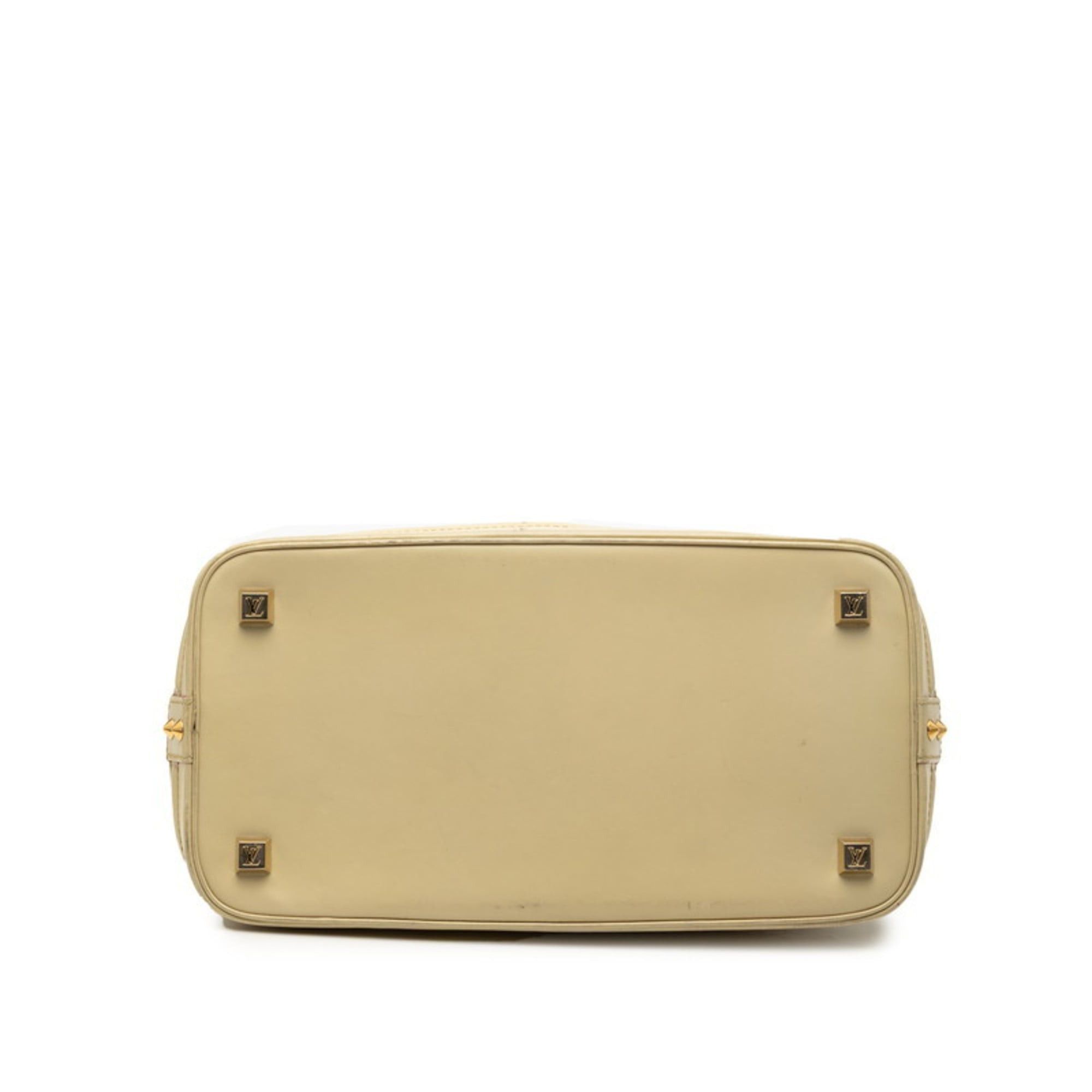Louis Vuitton Louis Vuitton Lockit MM Handbag M91874 Beige Ivory Leather Women's LOUIS VUITTON Size ONE SIZE - 3 Thumbnail