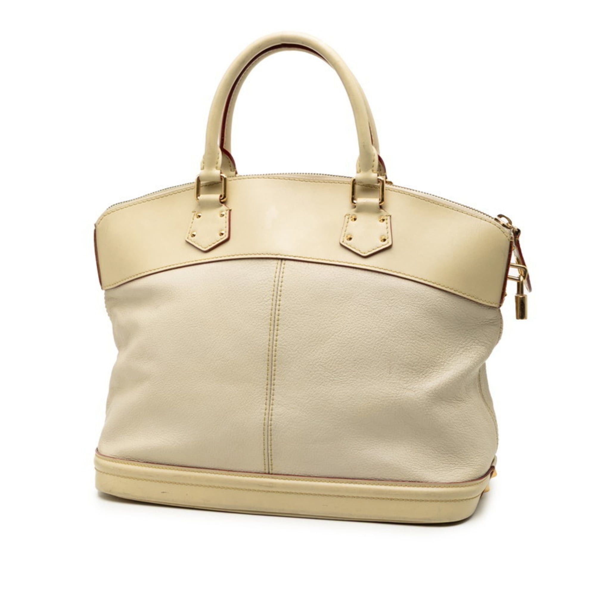Louis Vuitton Louis Vuitton Lockit MM Handbag M91874 Beige Ivory Leather Women's LOUIS VUITTON Size ONE SIZE - 2 Thumbnail