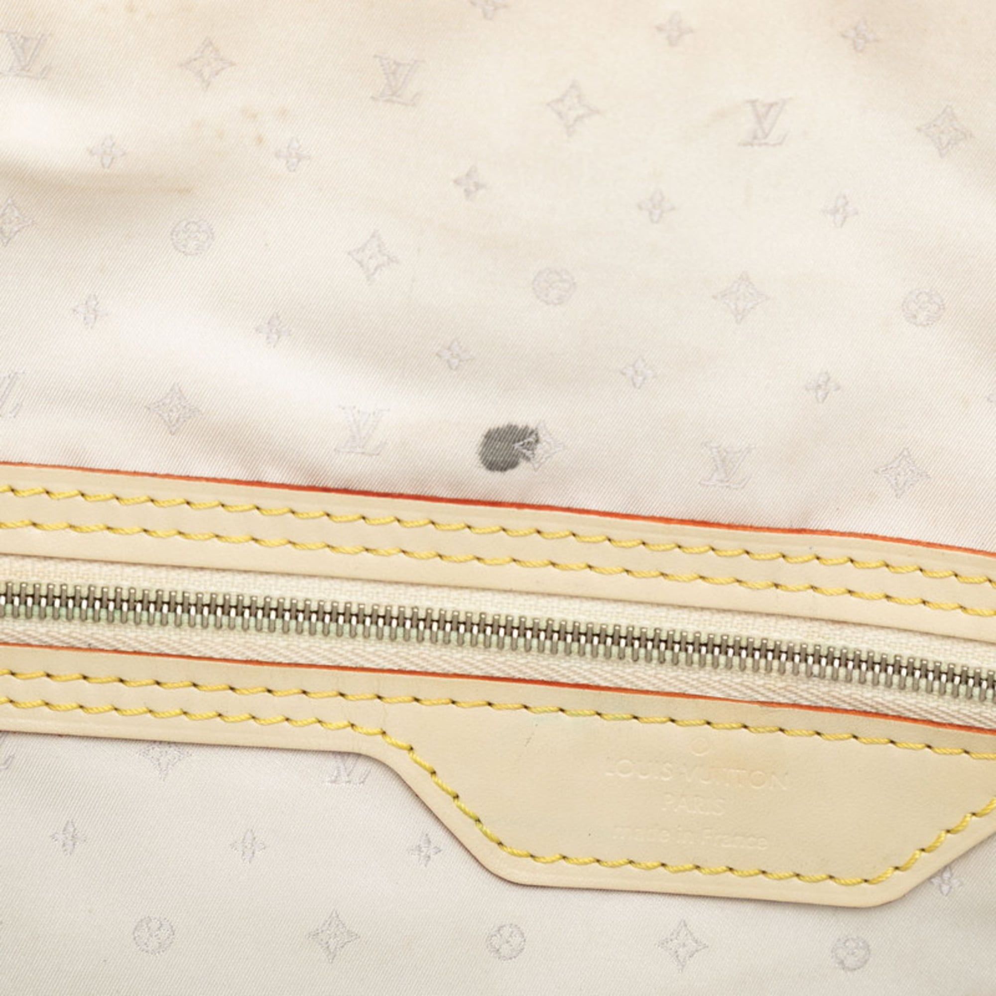 Louis Vuitton Louis Vuitton Lockit MM Handbag M91874 Beige Ivory Leather Women's LOUIS VUITTON Size ONE SIZE - 6 Thumbnail