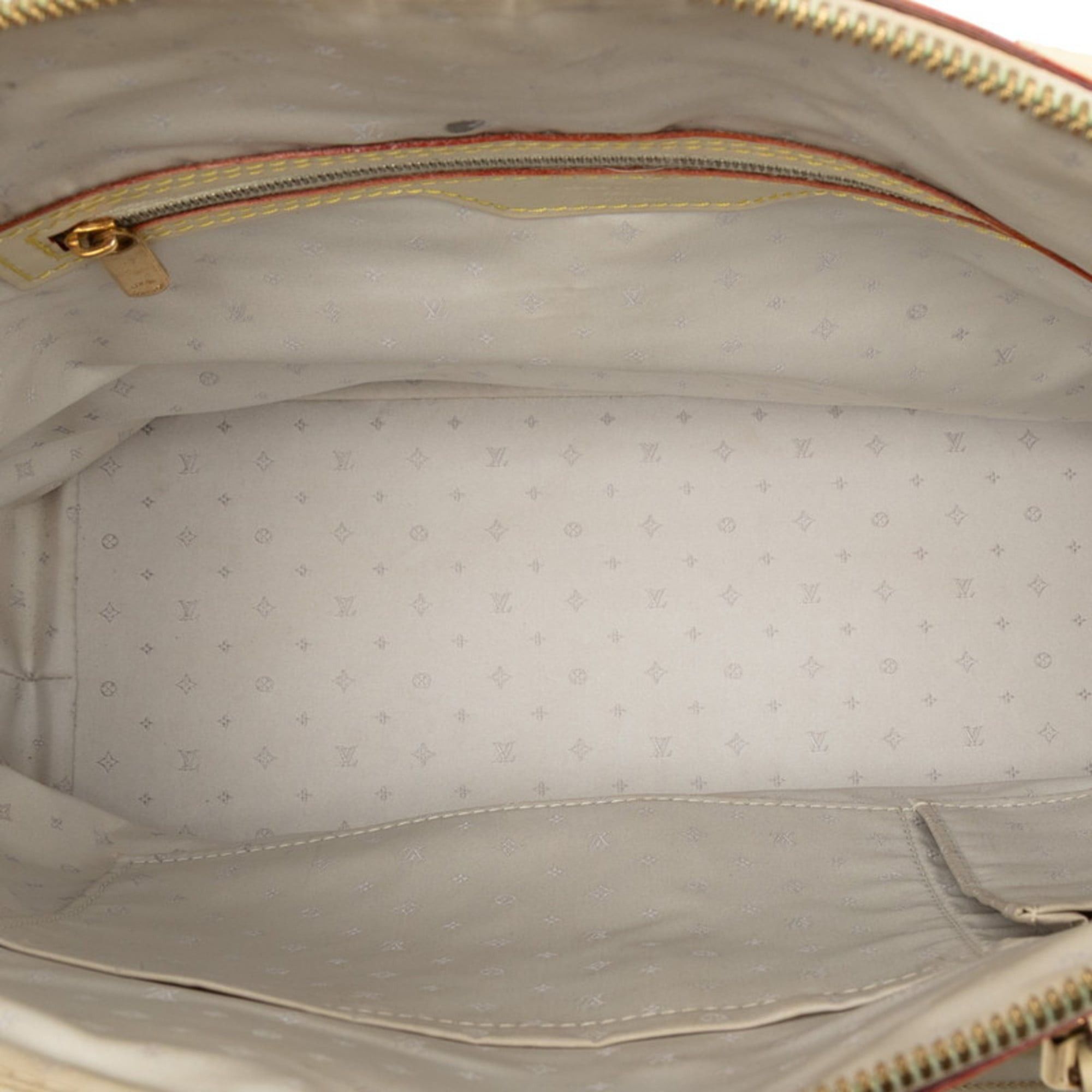 Louis Vuitton Louis Vuitton Lockit MM Handbag M91874 Beige Ivory Leather Women's LOUIS VUITTON Size ONE SIZE - 8 Thumbnail