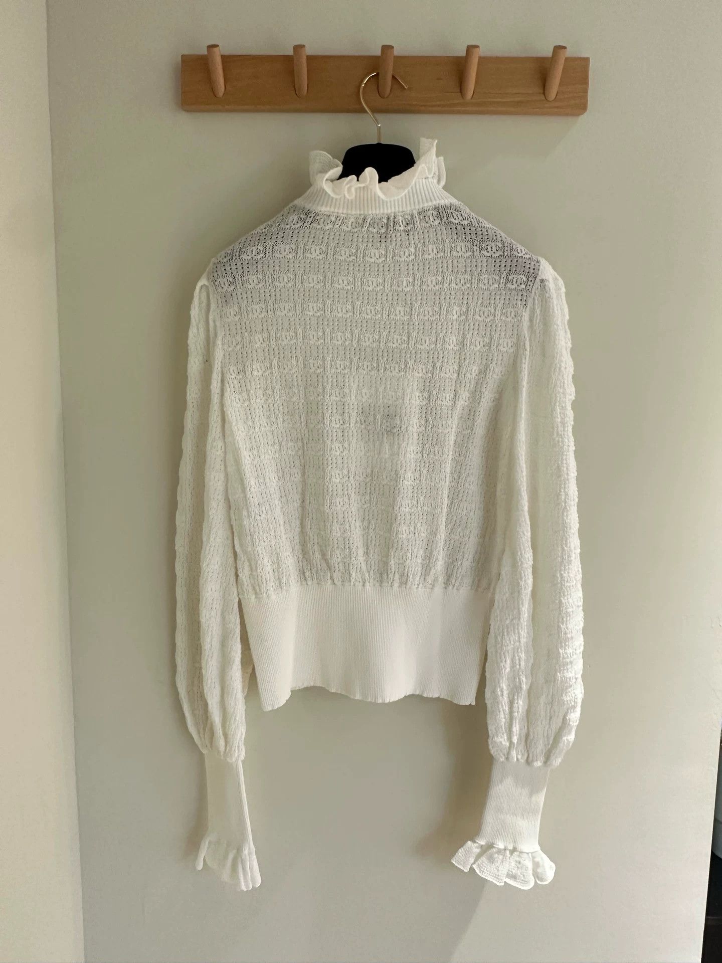 Chanel Chanel 22B Ruffle Logo Knit Top Size US XS / EU 42 / 0 - 2 Thumbnail