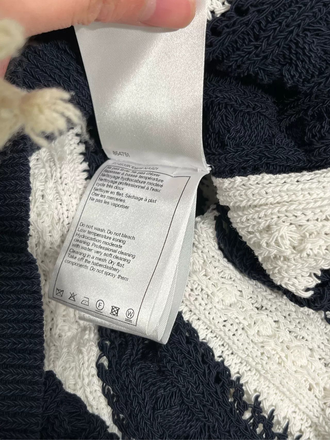 Chanel Chanel 23 Blue White Stripe Cardigan Size US M / EU 48-50 / 2 - 5 Thumbnail
