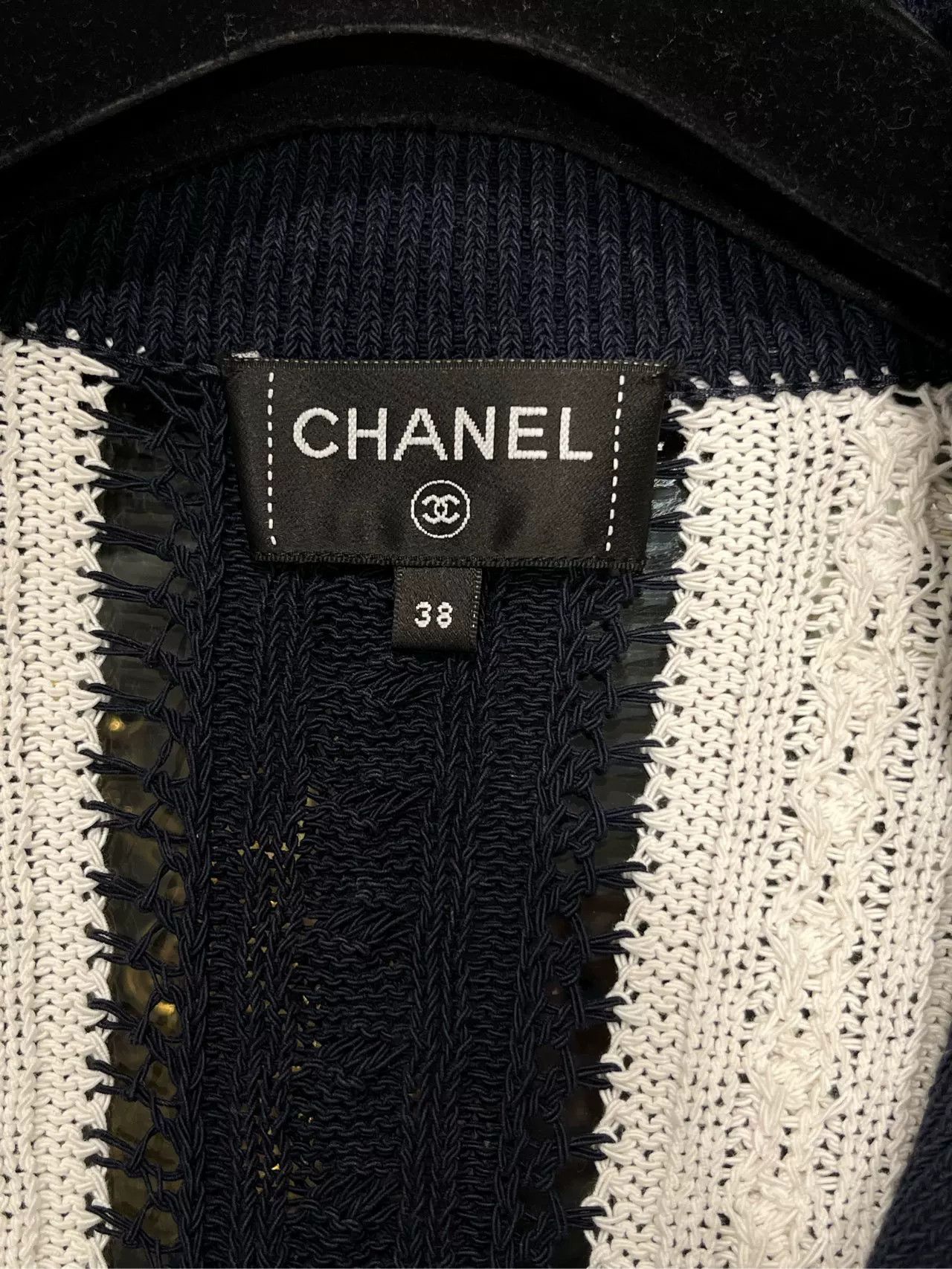 Chanel Chanel 23 Blue White Stripe Cardigan Size US M / EU 48-50 / 2 - 3 Thumbnail
