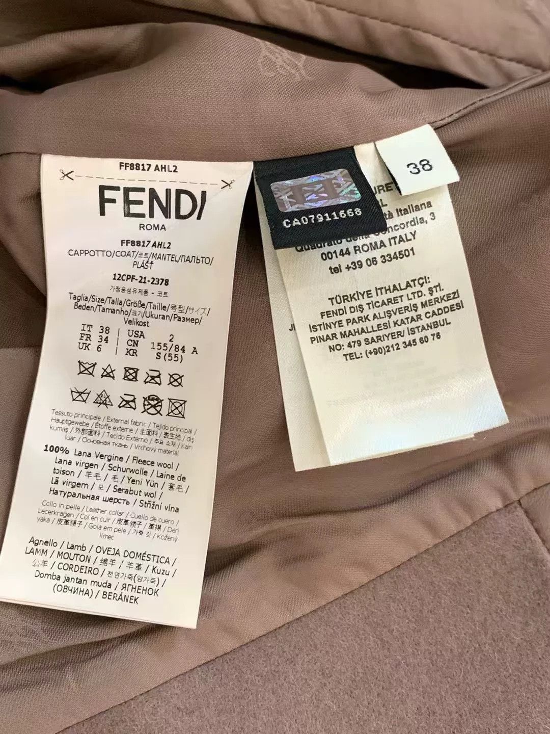 Fendi Fendi Long Wool Cashmere Coat Size US S / EU 44-46 / 1 - 3 Thumbnail