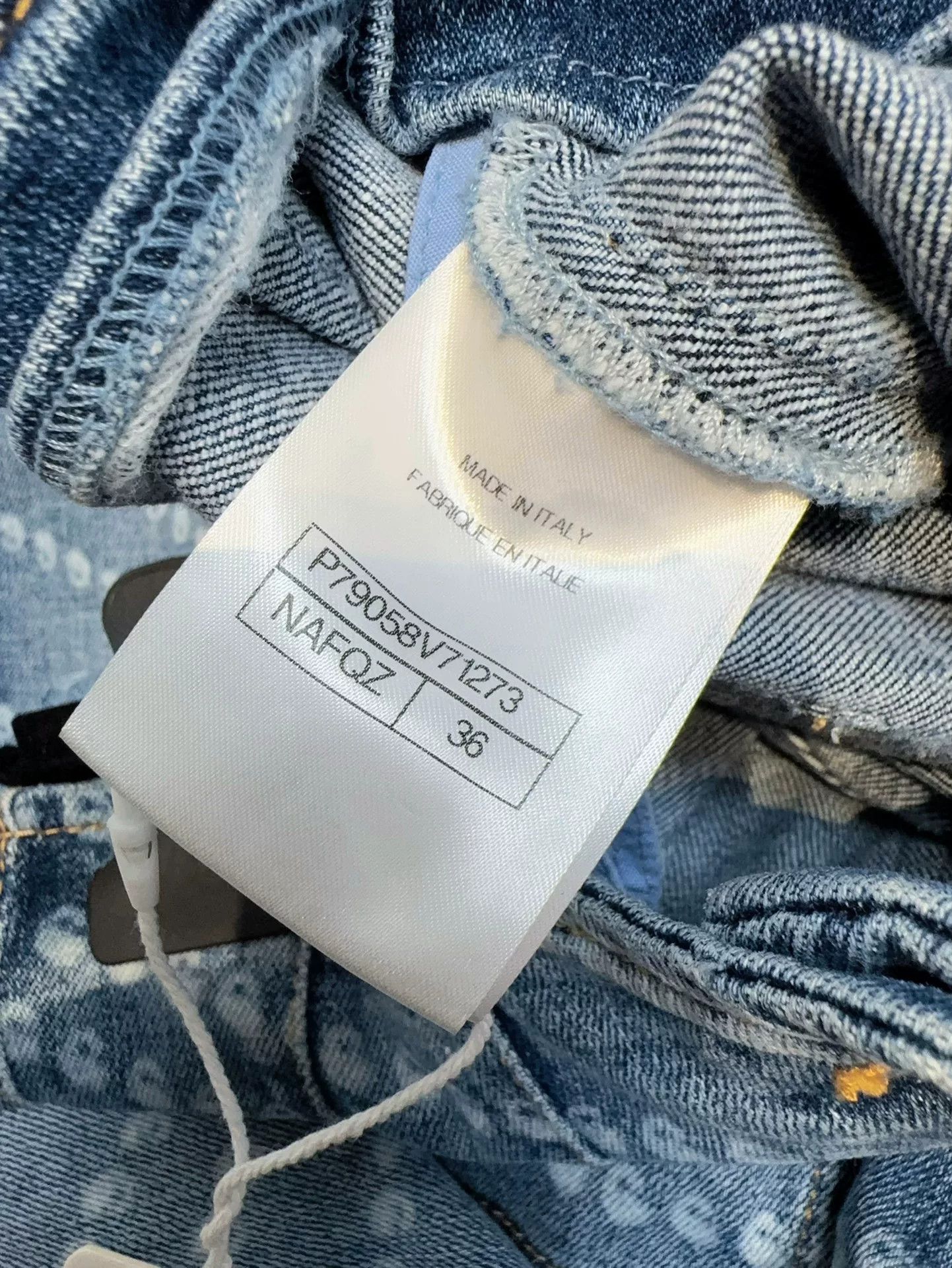 Chanel blue pearl print skinny jeans Size US 36 / EU 52 - 6 Thumbnail