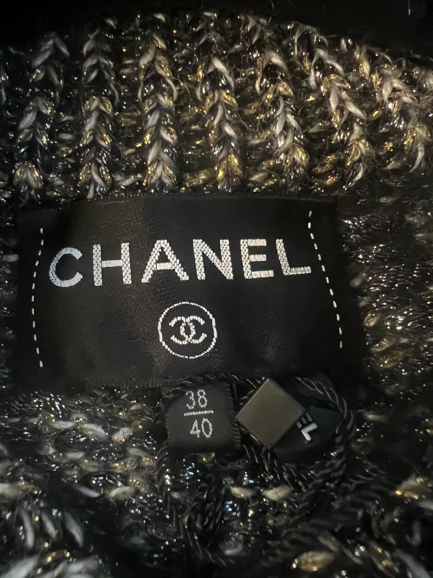 Chanel Chanel 16A Roma Black Gold Knit Cape Size US M / EU 48-50 / 2 - 4 Thumbnail