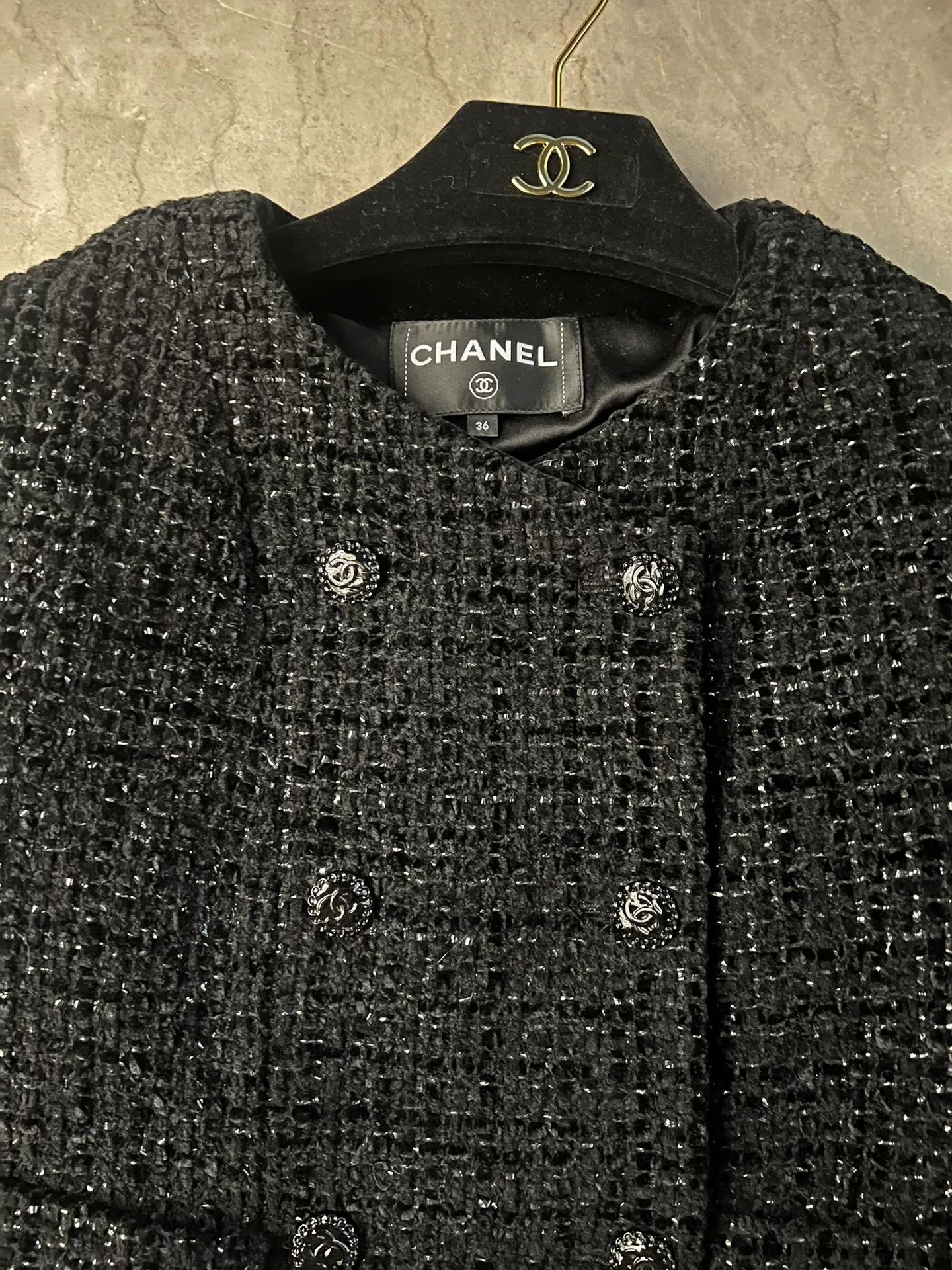 Chanel Chanel 22B Black Double-Breasted Jacket Size US S / EU 44-46 / 1 - 3 Thumbnail