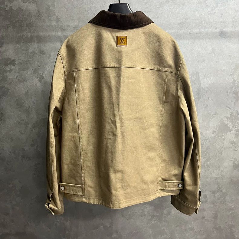 Louis Vuitton Louis Vuitton Beige Logo Zip Jacket Size US XL / EU 56 / 4 - 5 Thumbnail