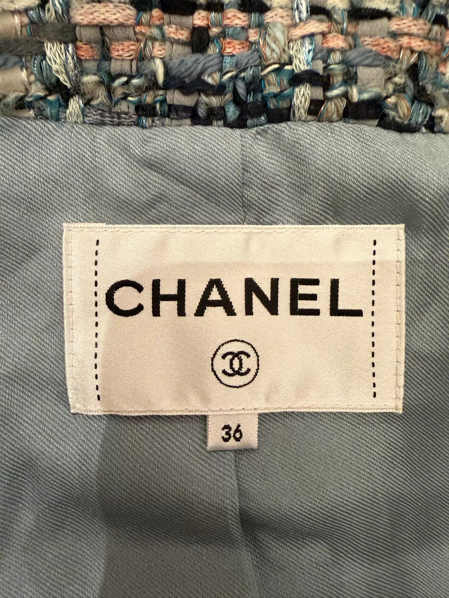 Chanel Chanel Blue Tweed Fringe Jacket 36 Size US S / EU 44-46 / 1 - 3 Thumbnail