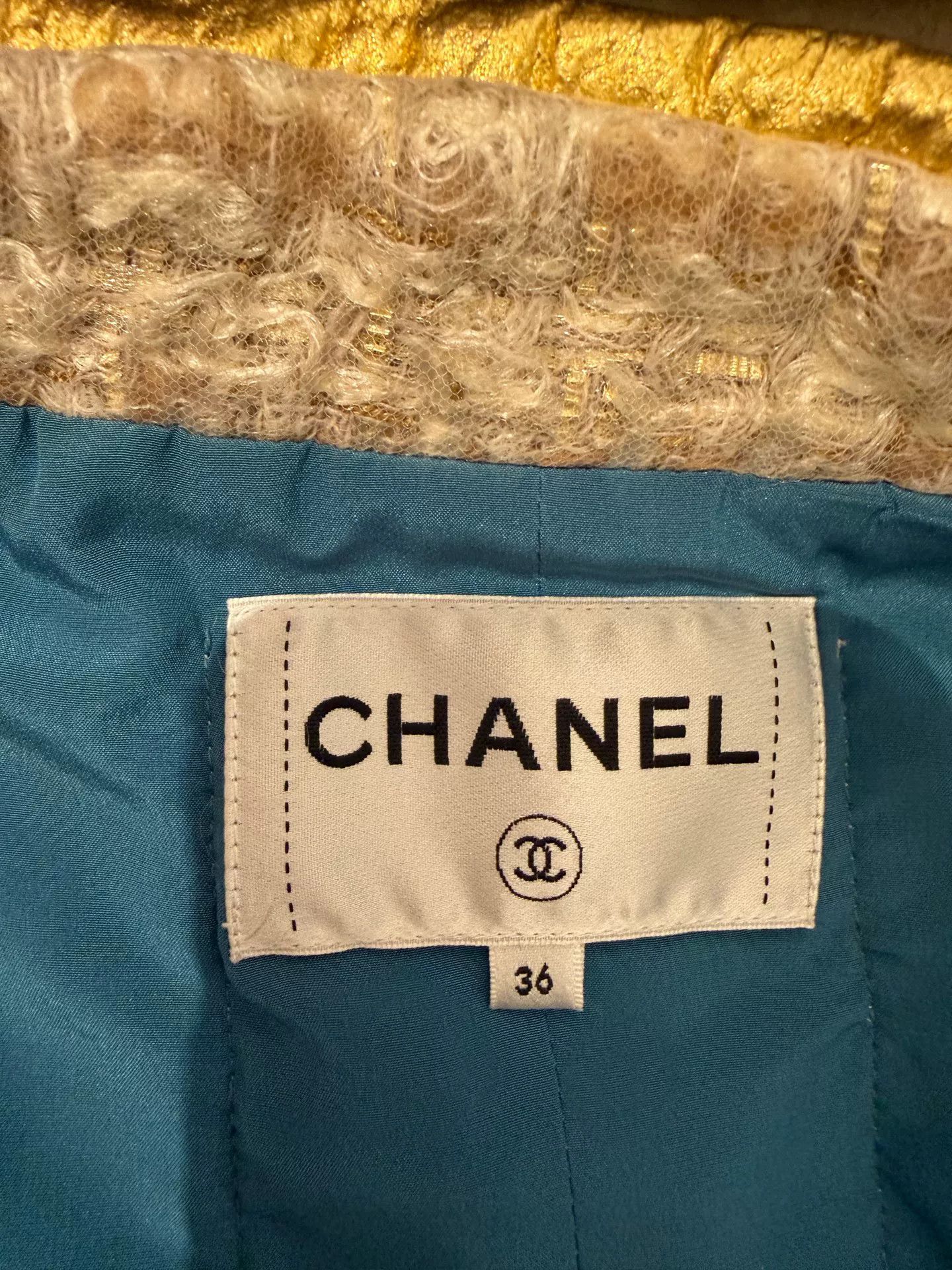 Chanel Chanel 19A Egyptian Pineapple Gold Coat Size US M / EU 48-50 / 2 - 3 Thumbnail