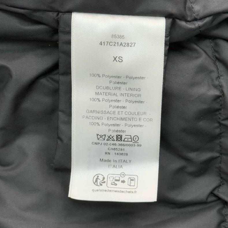 Dior Black Embroidered Bee Hooded Down Jacket