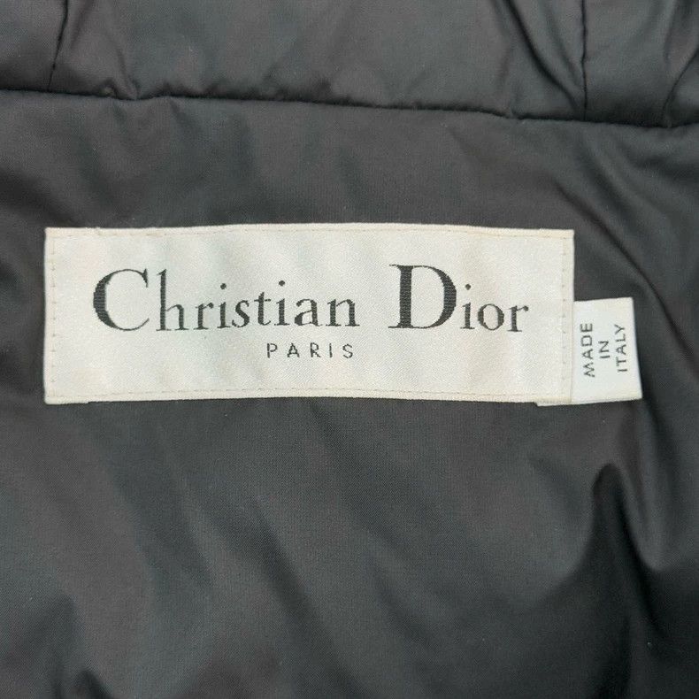Dior Black Embroidered Bee Hooded Down Jacket