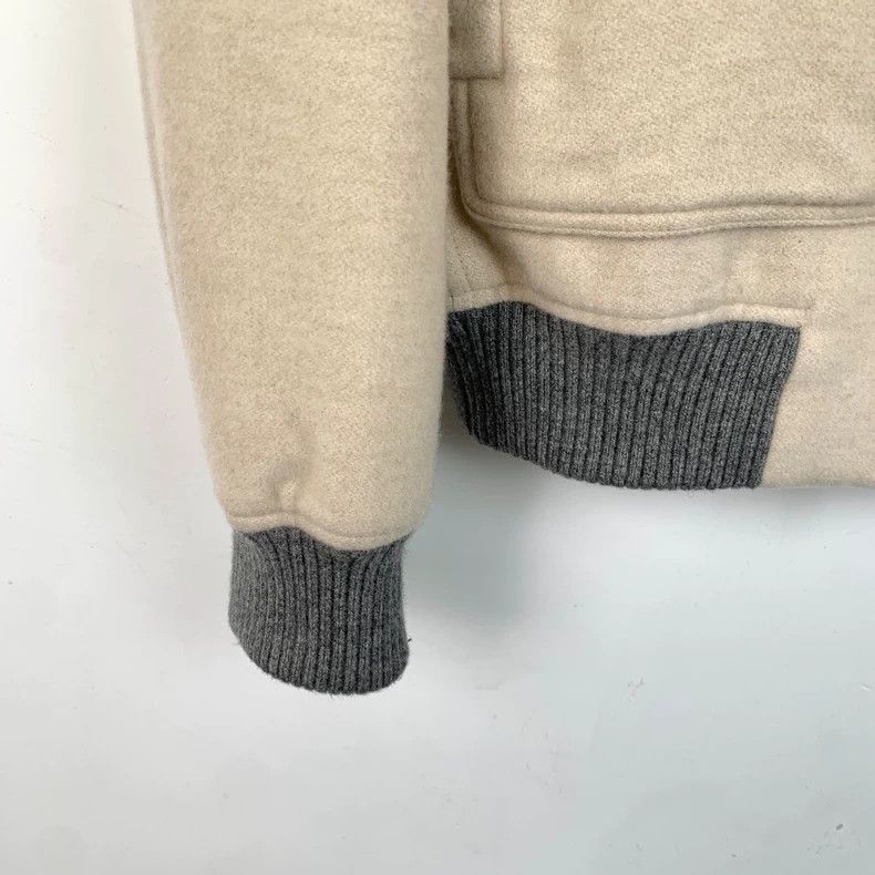 Brunello Cucinelli Brunello Cucinelli Beige Cashmere Zip Jacket Size US XS / EU 42 / 0 - 4 Thumbnail